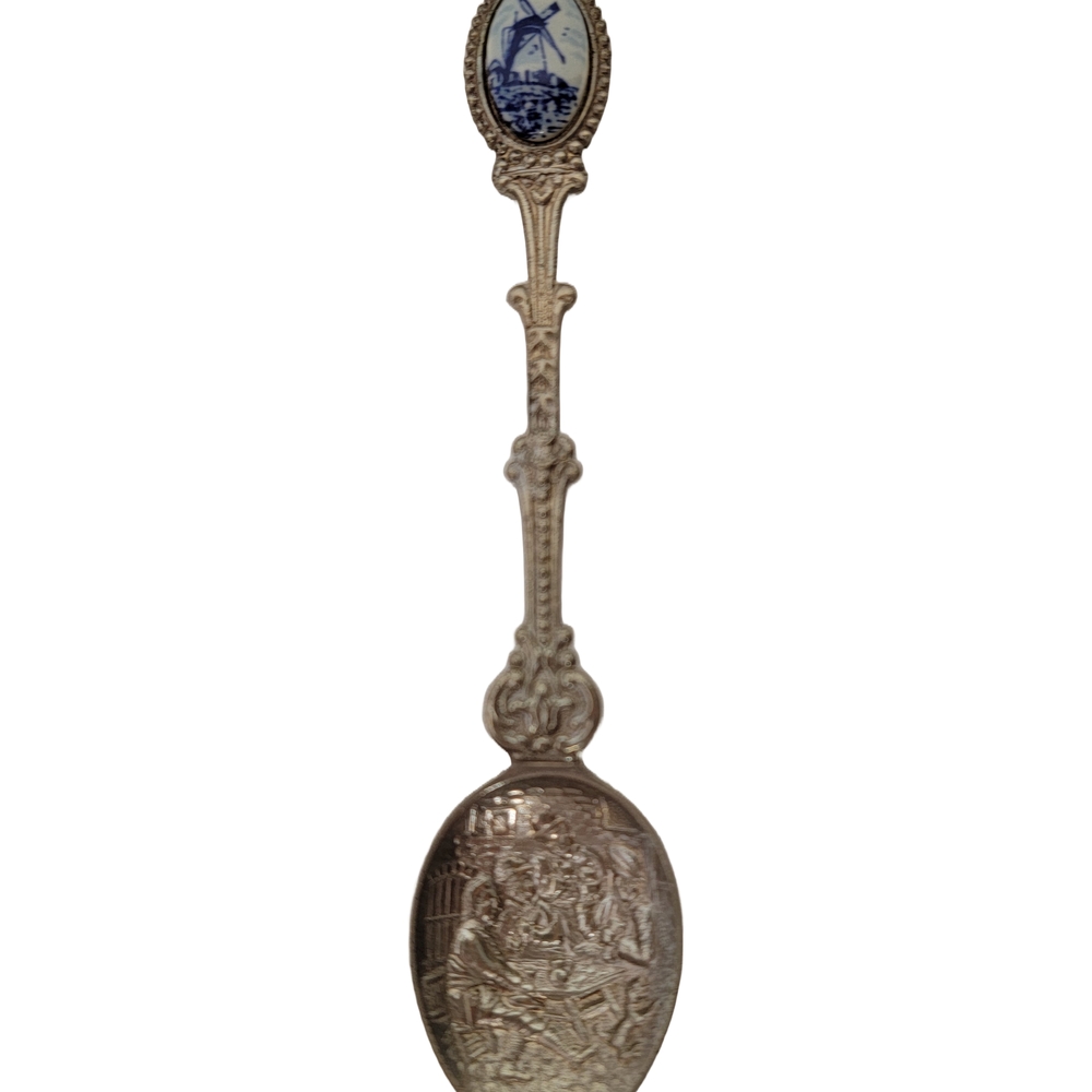 Vintage Souvenir Spoon Collectible Holland Folk Life